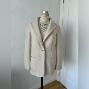 The Row cream wool blazer